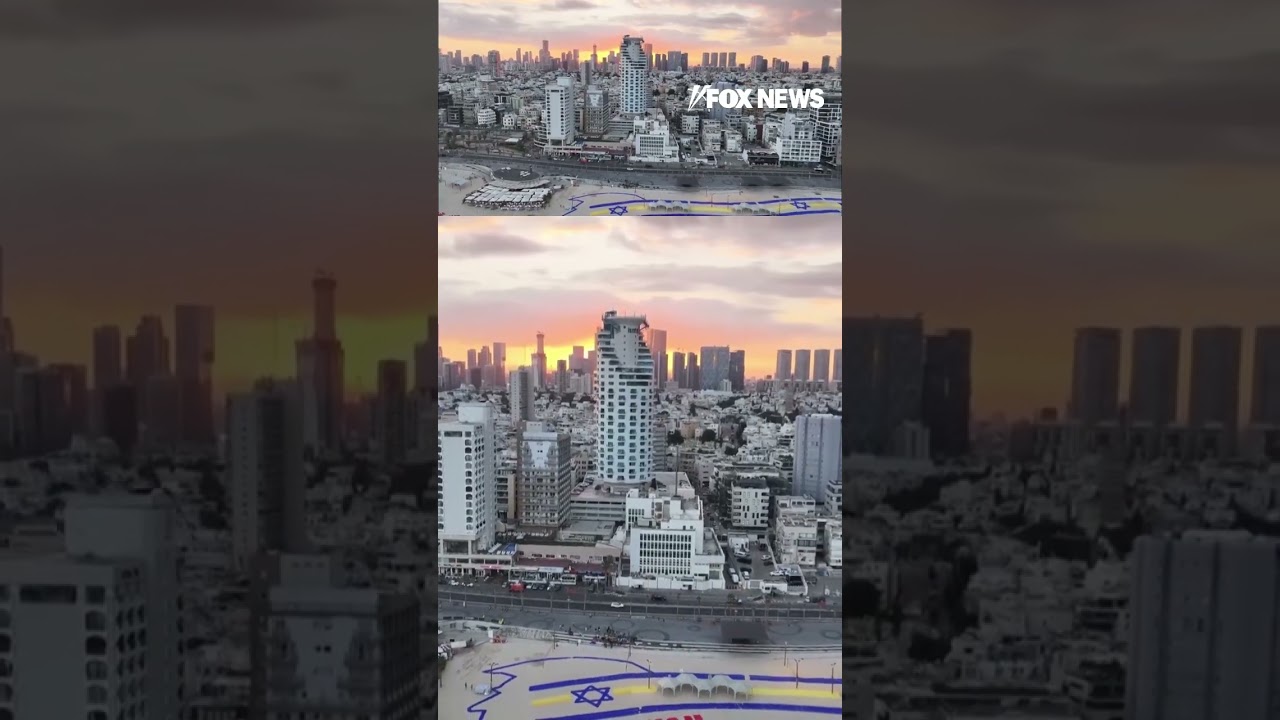 Israel beach showcases written 'thank you' message to Trump #shorts #foxnews #trump #news