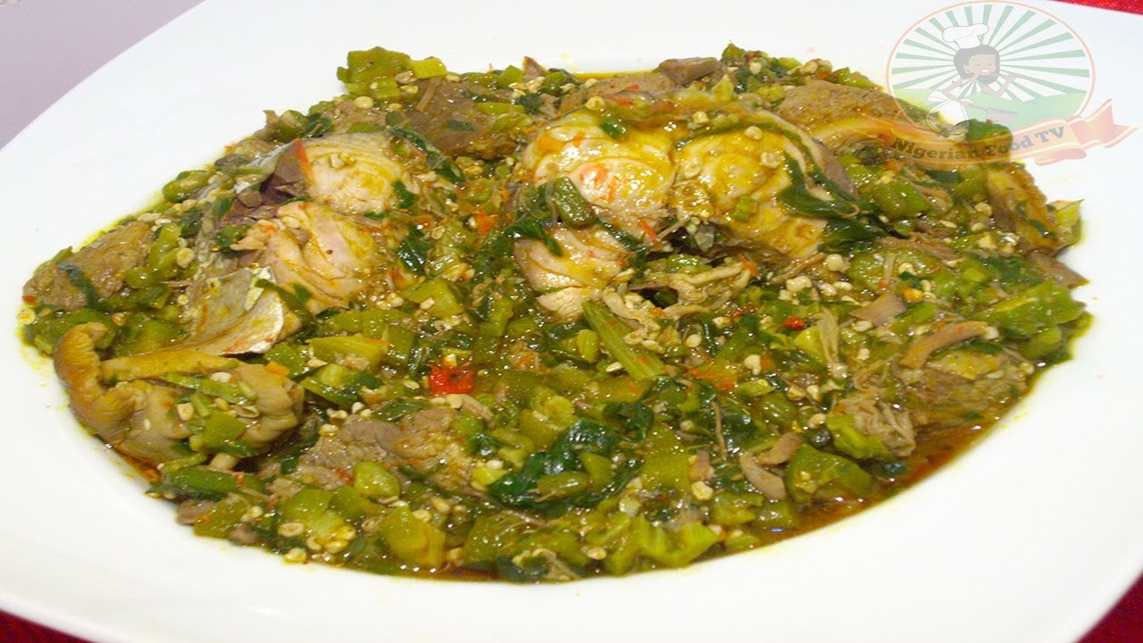 Nigerian Okra Soup with Fresh Fish & Assorted Meat - YouTube