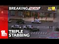 Police investigate triple stabbing in east Baltimore