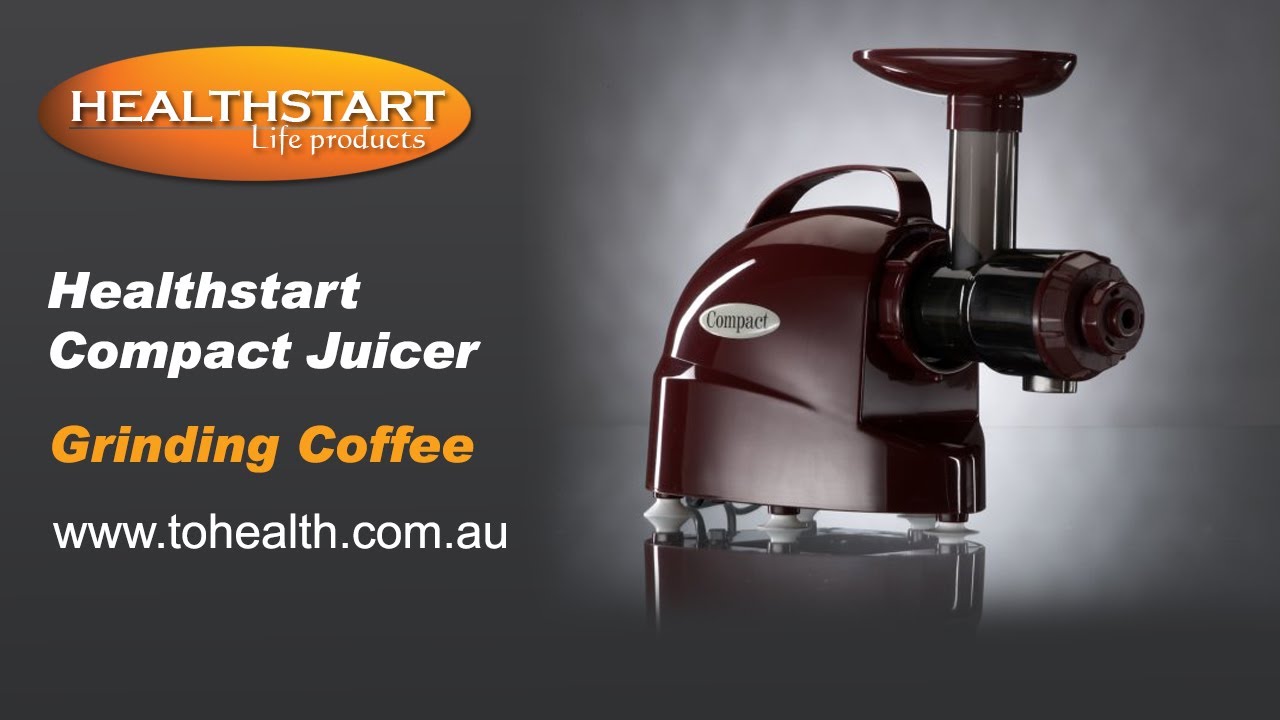 Healthstart Compact Juicer grinding coffee - YouTube