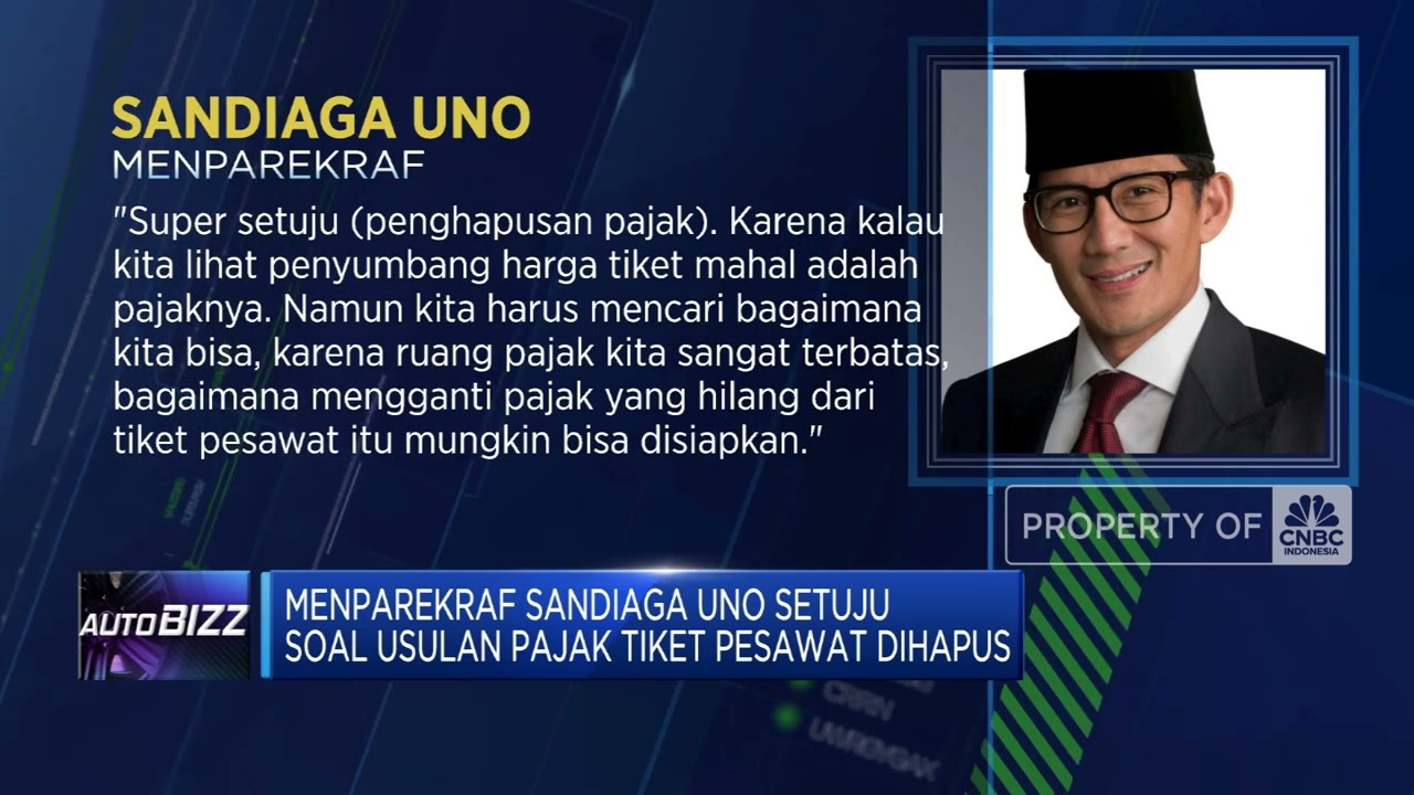 Menparekraf Sandiaga Uno Setuju Soal Usulan Pajak Tiket Pesawat Dihapus