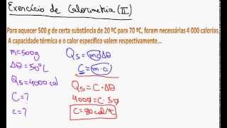calorimetria exercicios resolvidos com calculos