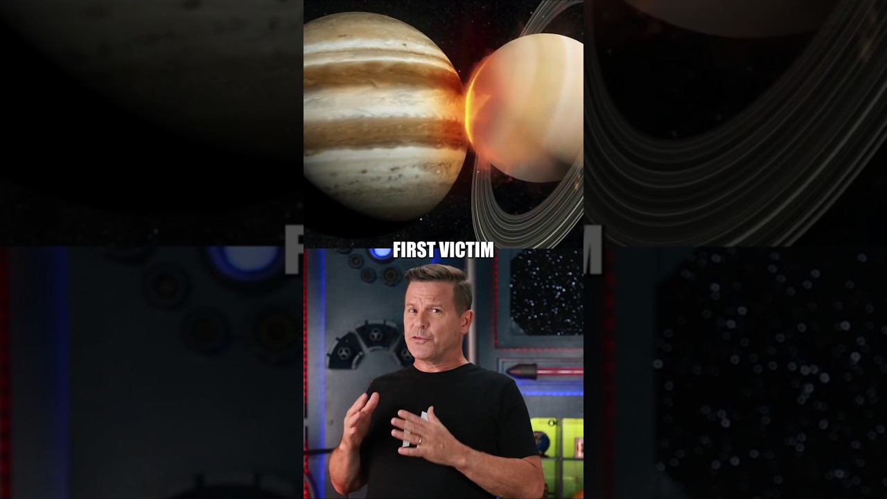 How Would Jupiter Swallow Every Planet? #Jupiter #Space #Shorts