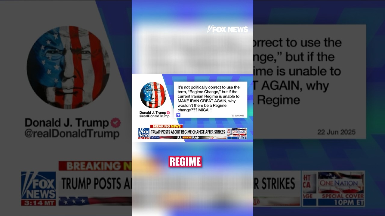 'Make Iran Great Again': Trump posts about regime change after strikes #shorts #trump #maga #iran