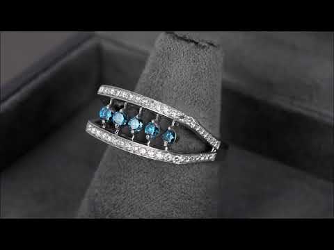 Кольцо с "танцующими" сапфирами