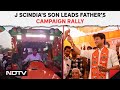 Jyotiraditya Scindias Son Leads Tractor Rally To Boost Fathers Campaign