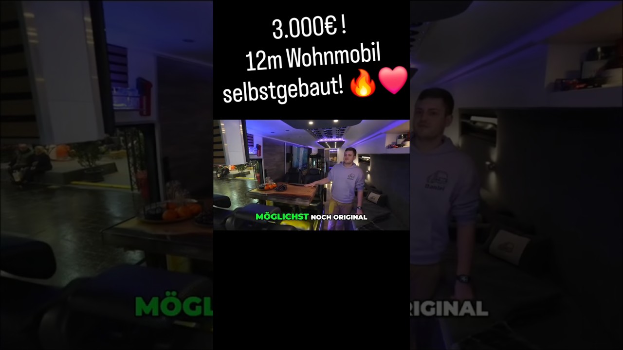 3.000€ ! Daniel (27) baut sich Luxus Wohnmobil aus Linienbus selbst wohnmobil vanlife camping