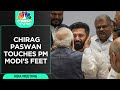 Chirag Paswan touches PM Modi's feet, receives hug at NDA meeting