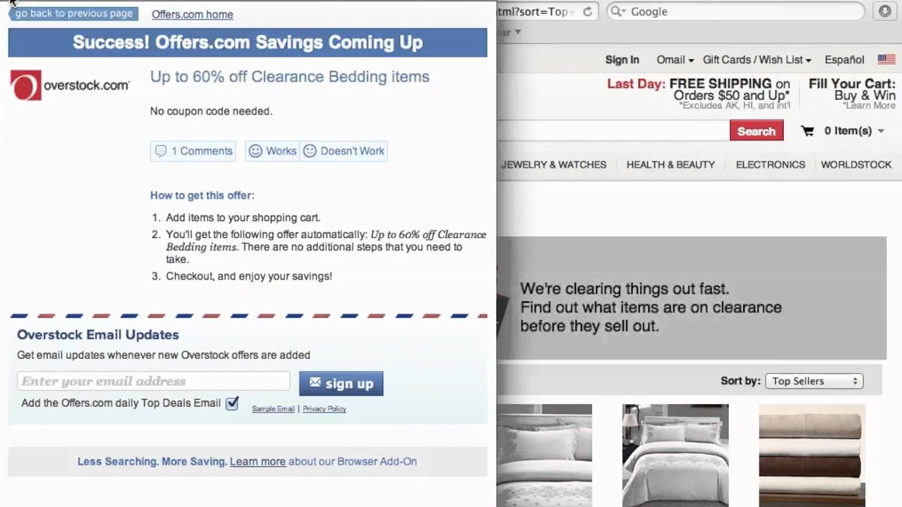 Overstock Coupon Code 2013- How to use Promo Codes and Coupons for Overstock.com - YouTube