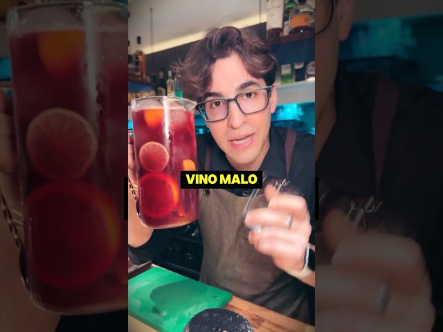 ⚠️ ¡NO PUEDES DISFRUTAR DEL MAL VINO! Si no lo sabes combinar… #shorts #bartender