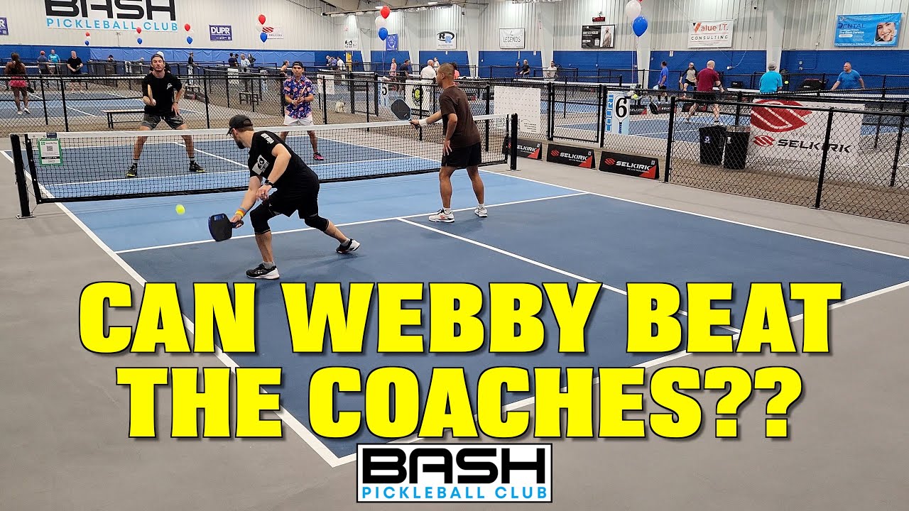 Webby Tries to Beat The Coaches at Bash Pickleball Club Labor Day Mixer