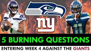 Seahawks 5 BURNING QUESTIONS Before Giants Game Ft. Geno Smith, Jaxon Smith-Njigba & Dre’Mont Jones