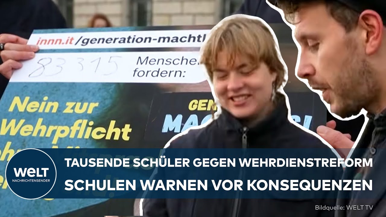 DEUTSCHLAND: Jugendprotest gegen Wehrdienstreform - Schulen warnen vor Konsequenzen