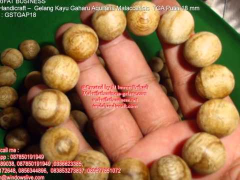 沉香念珠手鍊項鍊 Agarwood Eaglewood : Gelang Kayu Gaharu Aquilaria Malaccensis TGA Putih Papua Ukuran 18 mm