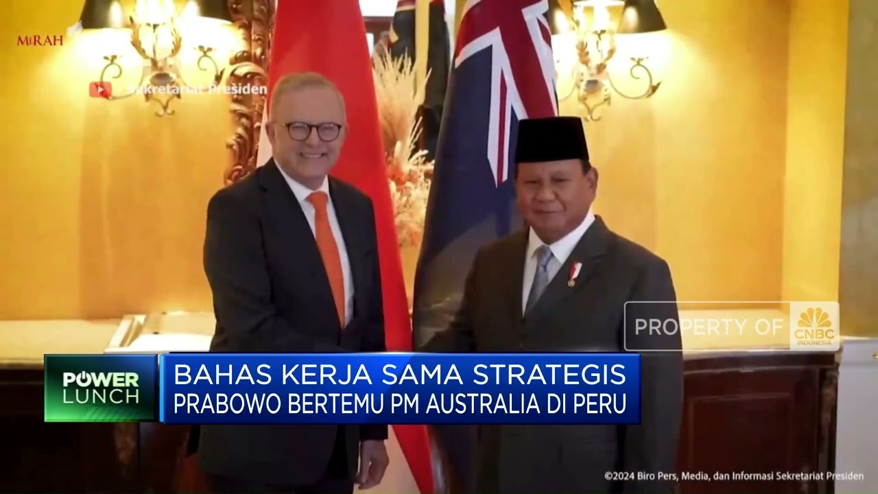 Bahas Kerja Sama Strategis, Prabowo Bertemu PM Australia di Peru