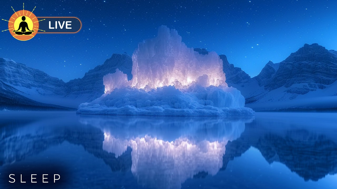 🔴 Beautiful Icelandic Glacier Music 24/7 - Relaxing Music, Stress Relief, Meditation | Snow Ambience
