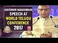 Governors Narasimhan, Vidyasagar Rao's Speeches at World Telugu Conference