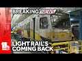 Light Rail to resume service Saturday in Baltimore