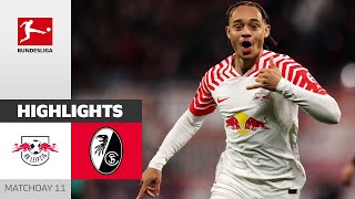 Xavi And Openda Lead RB To The Win! | Leipzig — Freiburg 3-1 | Highlights | Matchday 11 – Bundesliga