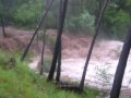 Huge flood at the waterfall where we stay in France