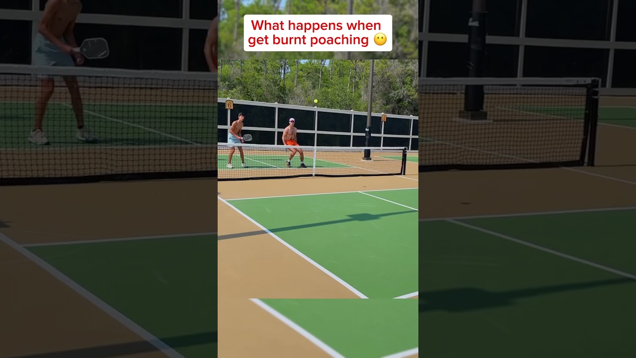 Got Burnt Poaching 😶 #pickleball #pickleballpoaching #tennis