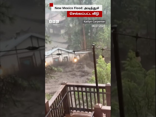 வீட்டையே அடித்துச் சென்ற வெள்ளம்;  New Mexico Flood குறித்து வெளியான வீடியோ