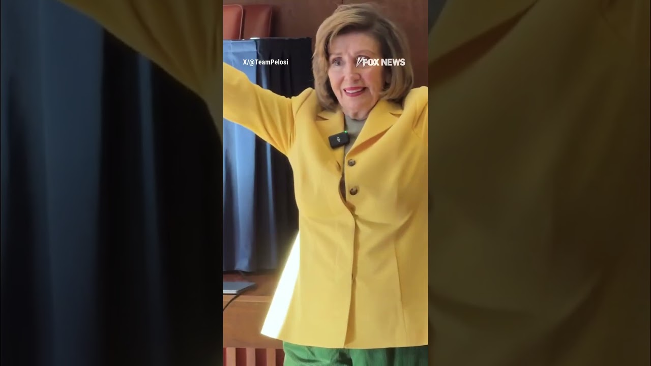 SEE IT: Pelosi rips up crown at 'No Kings' protest #shorts #foxnews #politics #news