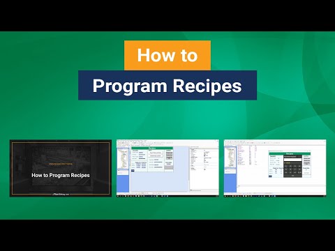 Thumbnail for a video tutorial on how to program HMIs recipes in MAPware-7000.