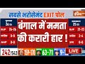 West Bengal Lok Sabha Election Exit Poll LIVE: बंगाल में Mamata Banerjee की करारी हार ! TMC | NDA