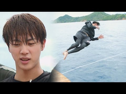 공중 3회전 점프로 우승한 방탄소년단 진 ‘다이빙 승자’ @김병만의 정글의 법칙 248회 20170113
