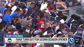 Fans fill the stands for UConn vs CCSU football matchup