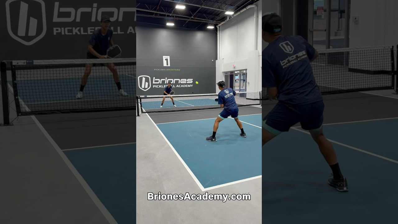 Fun pickleball reset drill with Coach Jordan & Coach Sammy at Briones Academy! BrionesAcademy.com