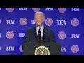 Biden speaks to electrical workers union  - 17:45 min - News - Video
