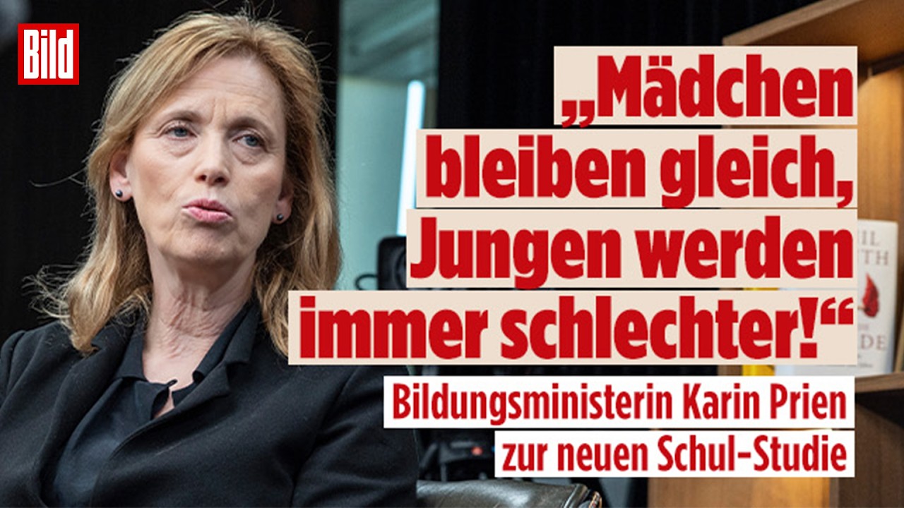 BILDUNGSVERLIERER JUNGS: Prien warnt vor dramatischem Schul-Absturz | BILD TALK Clips