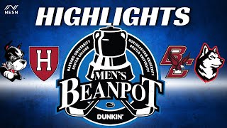 2025 Dunkin Beanpot Semifinals Highlights | BU vs. Harvard | BC vs. Northeastern