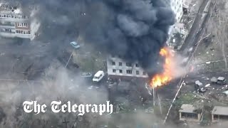 Ukraine war: explosion destroys Russian weapons store in Bakhmut