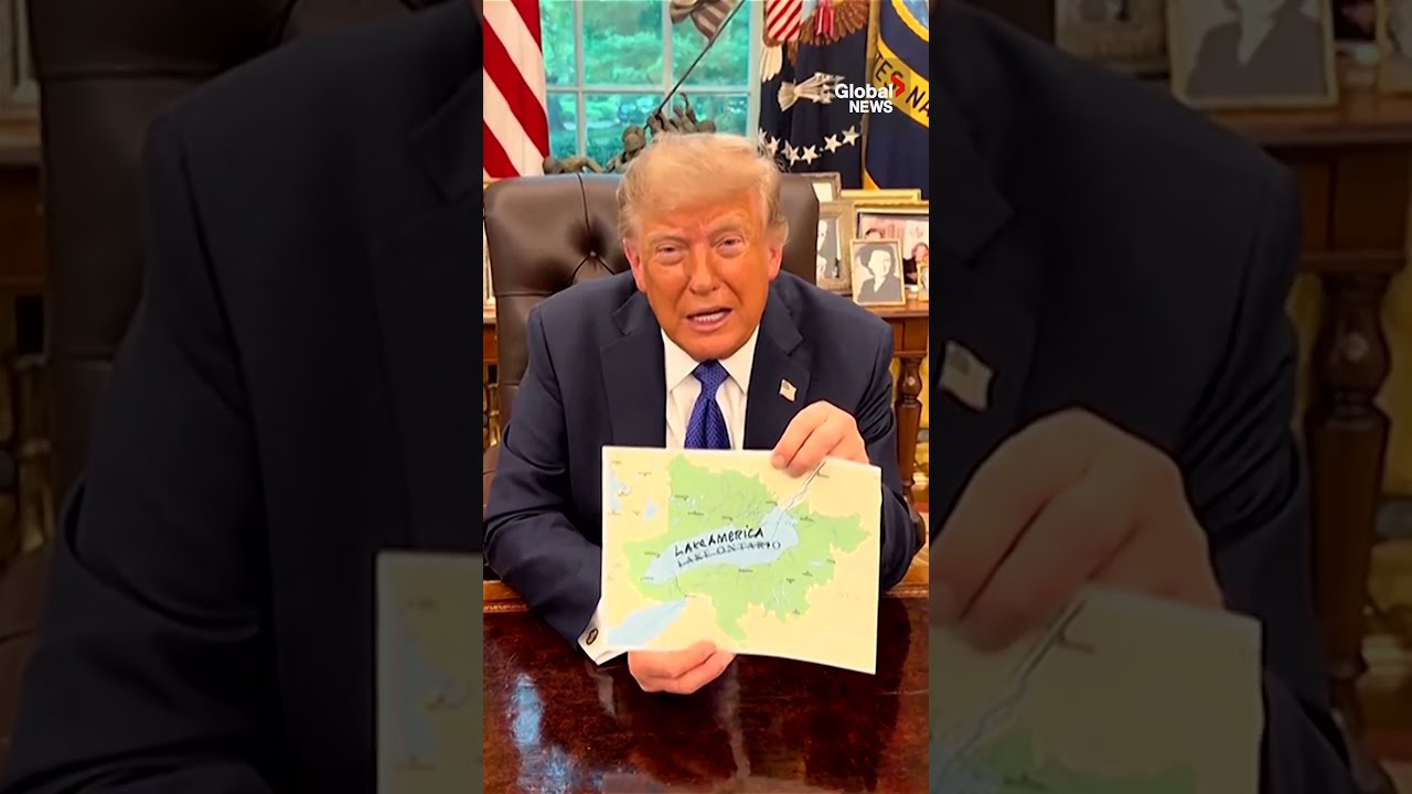 "Lake Ontario, that's gone": Trump says "a good pen and some intelligence" enough to change name