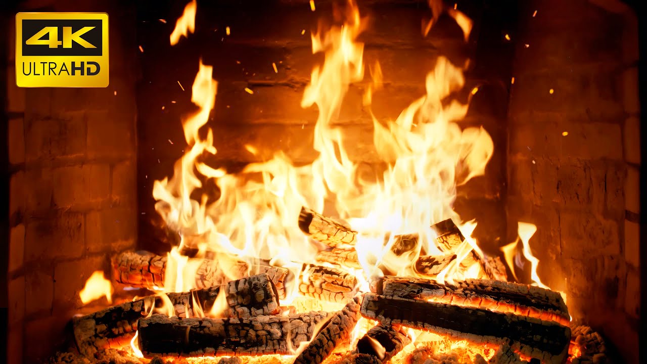 🔥 The BEST Burning FIREPLACE with Realistic FIRE Sounds and WARM Glow for PEACEFUL Holiday SEASON