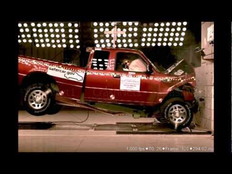 Видео краш-теста Ford Ranger super cab с 2008 года