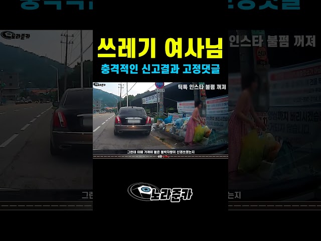 온갖쓰레기 무단투기하는 여사님의 충격적인 신고결과 #교통사고블랙박스영상