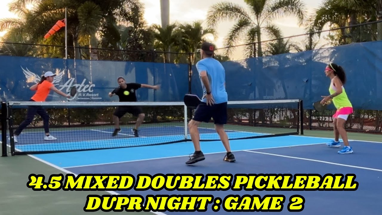 4.5 Mixed Doubles Pickleball | Matt & Alina vs Steve & Fab | Game 2 | Aztec RV Resort | Florida