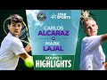 Defending Champion #CarlosAlcaraz v Mark Lajal | Round 1 Highlights | #WimbledonOnStar