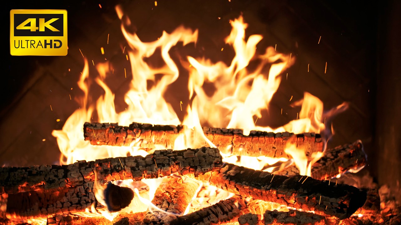 🔥 FIREPLACE Crackle DREAMS with Crackling WOOD and Soft NIGHT Ambience for SLOW Living ATMOSPHERE