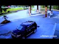 Watch: This car goes airborne and lands into gas station