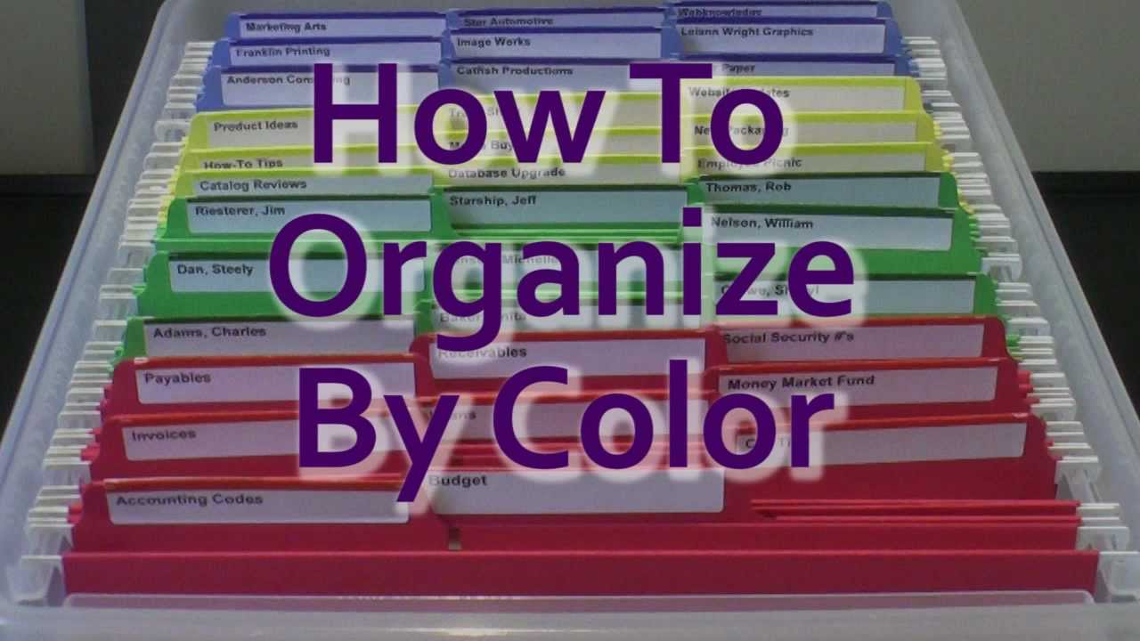 Color Coding How To Organize By Color YouTube