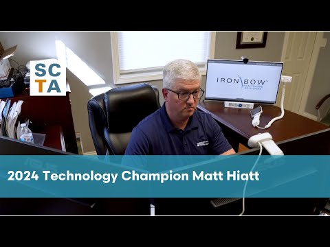 screenshot of youtube video titled Telehealth Technology Champion Matt Hiatt