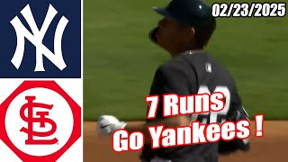 Yankees vs Cardinals [Innings 3rd] Game Highlights (02/22/2025) | MLB Highlights 2025