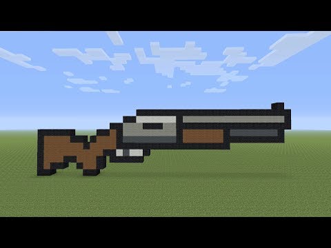 Minecraft Pixel Art - Fortnite Shotgun - YouTube - MusicBaby