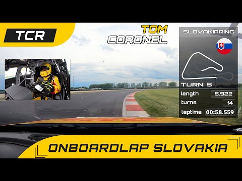 Onboardlap with infographics, Slovakiaring TCR Europe with Tom Coronel in the Audi RS3 LMS 2021