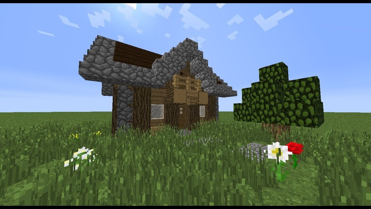 Minecraft Tutorial 1 : Small Starter House! - YouTube